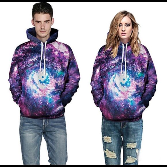 Lightweight galaxy hoodie large - Picture 6 of 11